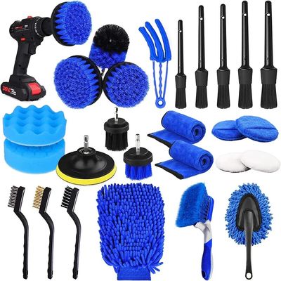 26 pièces de pinceau de détails de voiture ensemble d'outils de nettoyage de voiture pour l' intérieur