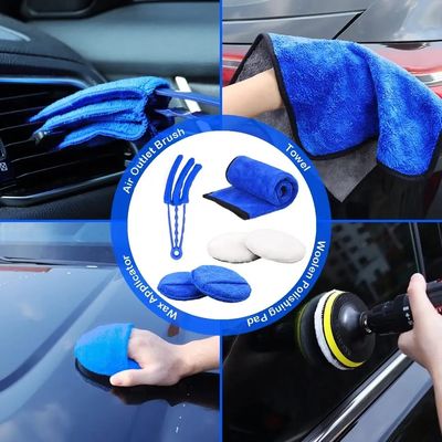 26 pièces de pinceau de détails de voiture ensemble d'outils de nettoyage de voiture pour l' intérieur