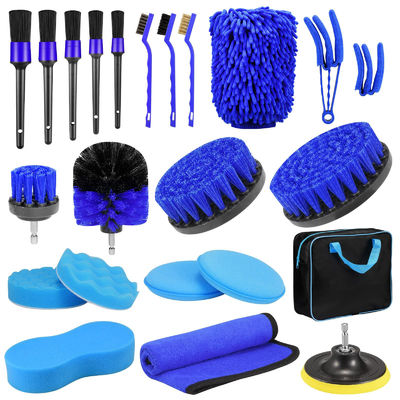 Vente à chaud 23Pcs Car Détailing Brush Set Avec Sac à main Tout usage propre Pour le nettoyage intérieur, extérieur