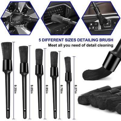 21 pièces outils de nettoyage de voiture kit de polissage des tampons d'éponge pour roues tableau de bord intérieur