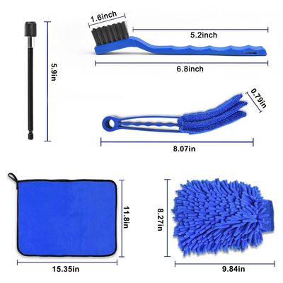 21 pièces outils de nettoyage de voiture kit de polissage des tampons d'éponge pour roues tableau de bord intérieur