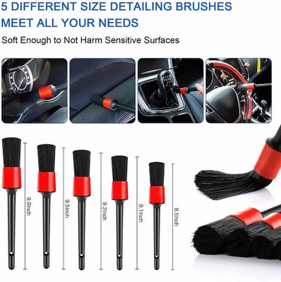 Gros de 19 pièces outils de lavage de voiture kit de forage brosse propre brosse détaillée avec sac pour le lavage extérieur intérieur automobile