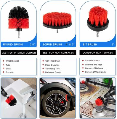 Gros de 19 pièces outils de lavage de voiture kit de forage brosse propre brosse détaillée avec sac pour le lavage extérieur intérieur automobile