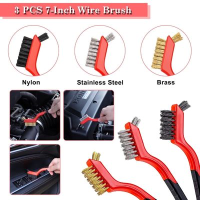 24 pièces Set de brosse détaillée de voiture Forage brosses douces Kit de lavage avec gel de nettoyage pour l' intérieur Dashboard roues extérieures