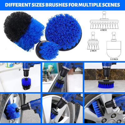 22 pièces Kit de détails de voiture pinceaux ensemble nettoyage intérieur avec forage automatique pinceau doux attachement éponge polissage pads