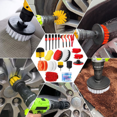 Outils de nettoyage de voiture ensemble 24 pièces brosse détaillante automatique éponge de cire lavage intérieur extérieur