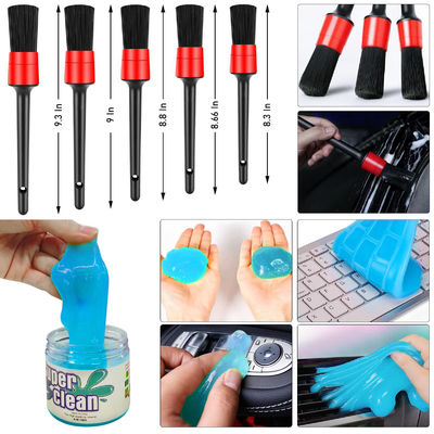 Outils de nettoyage de voiture ensemble 24 pièces brosse détaillante automatique éponge de cire lavage intérieur extérieur