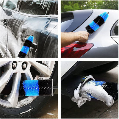 18 PCS Brosses détaillantes automobiles Kit de brosses de lavage de voiture pour le nettoyage des roues automobiles