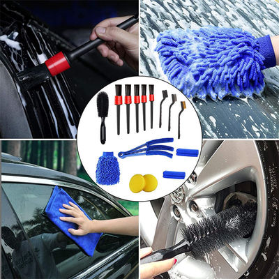 Prix de l'usine 15 PCS brosse à cheveux doux de voiture nettoyage détaillé outils d'automobile pour nettoyer les conduits d'aération