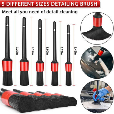 19Pcs Set de pinceau de détail de voiture pour nettoyer l'intérieur de la moto de voiture