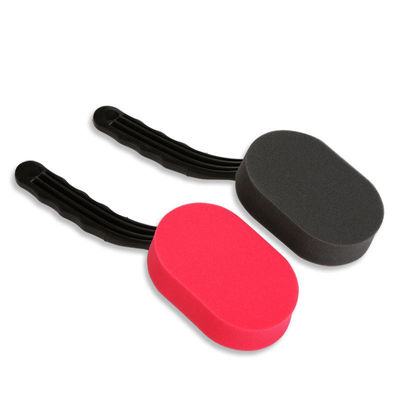 Logo personnalisé brosse à mousse pour voiture Applicateur de brosse à roues en microfibre éponge de polissage