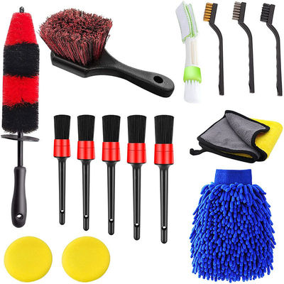 Brosse à détails pour l' intérieur de voiture multifonctionnelle 15pcs Brosse à roues à vers de laine