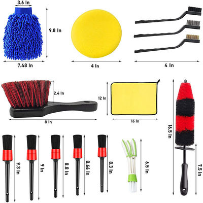 Brosse à détails pour l' intérieur de voiture multifonctionnelle 15pcs Brosse à roues à vers de laine