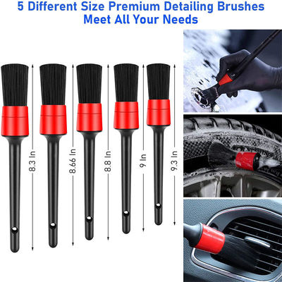 Brosse à détails pour l' intérieur de voiture multifonctionnelle 15pcs Brosse à roues à vers de laine