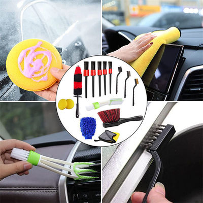 Brosse à détails pour l' intérieur de voiture multifonctionnelle 15pcs Brosse à roues à vers de laine