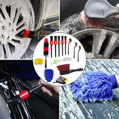 Brosse à détails pour l' intérieur de voiture multifonctionnelle 15pcs Brosse à roues à vers de laine