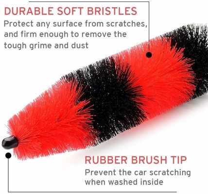 12PCS Auto Car détaillant le kit d'outils de nettoyage de ventilation de brosse pour le tableau de bord de pneus intérieur extérieur