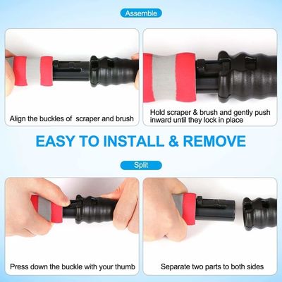 Pinceau à neige détachable extensible Kit de grattoir de glace pour pare-brise automobile
