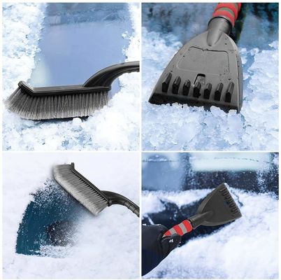 Pinceau à neige détachable extensible Kit de grattoir de glace pour pare-brise automobile