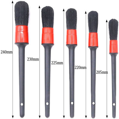 Boar Bristles Intérieur de voiture Détails Paquet de pinceau 5pcs Pour le nettoyage du cuir
