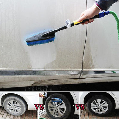 Pinceau de détails de voiture multifonctionnel à brosses douces avec bouteille en mousse