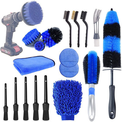 18 pièces Spin Car Intérieur Détailler Forer Brush Car Rim Brush Odm