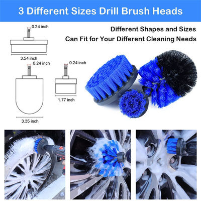 18 pièces Spin Car Intérieur Détailler Forer Brush Car Rim Brush Odm