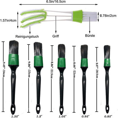 Verte 11Pcs Bristle Cleaner de ventilation de voiture Pinceau Dust Set pour la climatisation