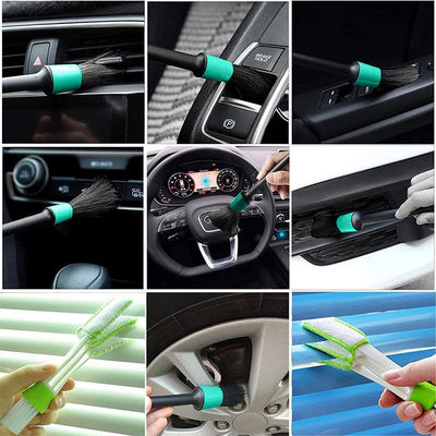 Verte 11Pcs Bristle Cleaner de ventilation de voiture Pinceau Dust Set pour la climatisation