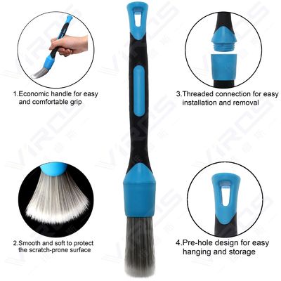 Brosses à filetage pour véhicule de détail automobile pour le nettoyage intérieur de voiture