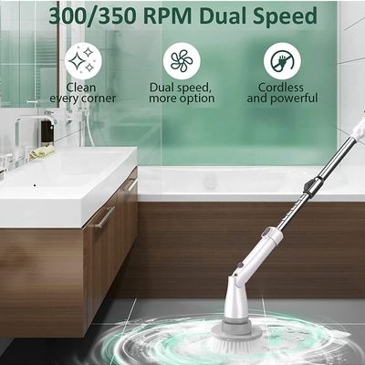 Purificateur électrique à batterie, brosse à nettoyer 2500mAh