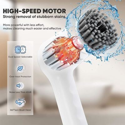 Purificateur électrique rotatif à brosse 4 en 1 pour cuisine en tuiles de plancher de baignoire