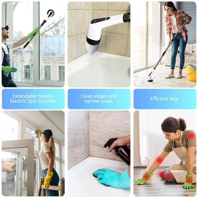 Nettoyeur électrique sans fil de douche électrique avec 7 têtes de remplacement