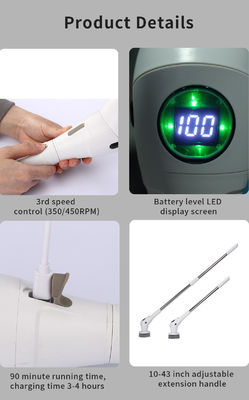 ABS brosse électrique de nettoyage extensible épurateur de tuiles personnalisé