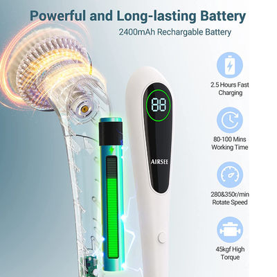 Purificateur de brosses rotatives de salle de bain remplaçable 8 têtes