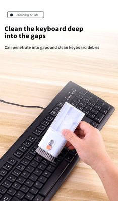 Kit de brosse à dents rétractable pour clavier d'ordinateur pour écouteurs 10 en 1