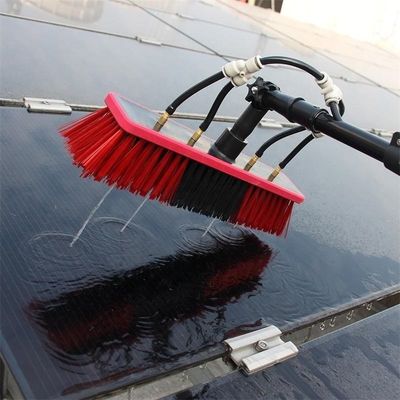Barre de nettoyage de pinceau de panneau solaire rotatif en aluminium 9m pour le toit
