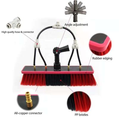 Barre de nettoyage de pinceau de panneau solaire rotatif en aluminium 9m pour le toit