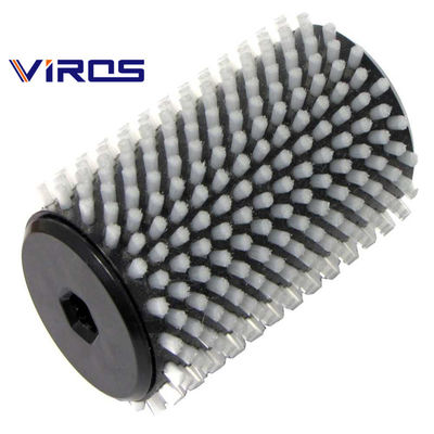Brosses à rouleaux en nylon industriel en rotation Fil de cuivre pour le polissage des skis La cire Le nettoyage des convoyeurs
