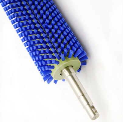 Brosse à rouleaux industriels en nylon bleu PP pour le nettoyage des fruits et légumes