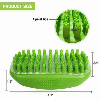 Bains apaisants pour chiens Lave-linge en caoutchouc PET Brosse de massage pour cheveux longs courts