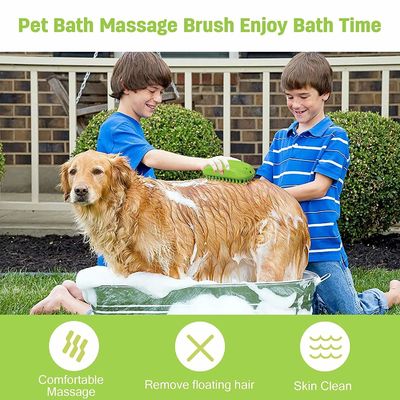 Bains apaisants pour chiens Lave-linge en caoutchouc PET Brosse de massage pour cheveux longs courts