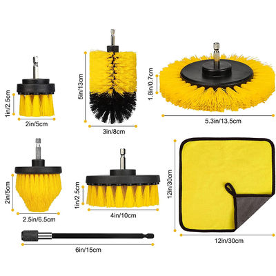 7 pièces de broyeur brosse Power Scrubber Nettoyage pour les jantes de voiture cuisine
