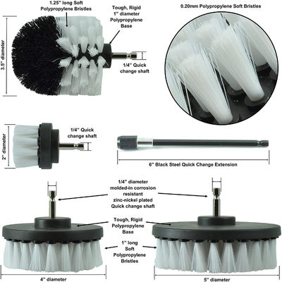 5pcs 2,5 pouces Forage Purificateur Power Purificateur Purificateur Forage Attachement Pour Détailler la Voiture