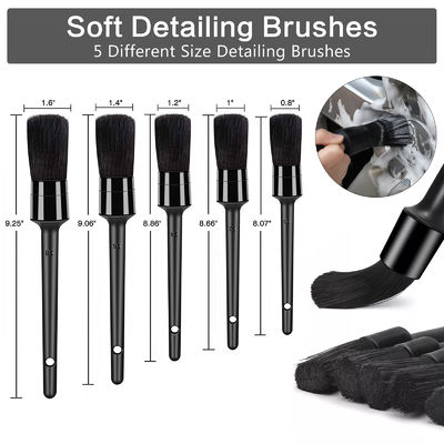 33 pièces kit de nettoyage de lavage de voiture lavage de voiture seau pliant brosse à pneus à serviette