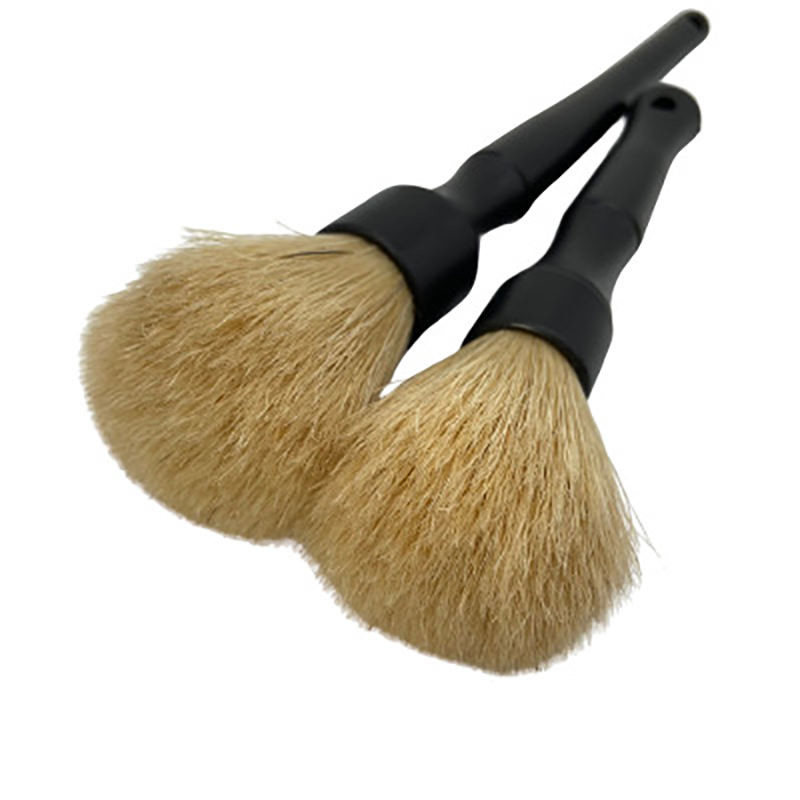 Cheveux de sanglier naturel Garde de voiture brosse détaillée 2pcs