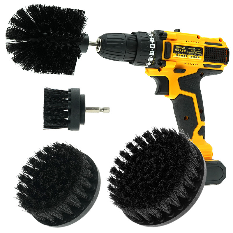 Brosse de nettoyage à forage Brosse à nettoyeur électrique Brosse pour cuisine / salle de bain / salle de bains / hôtel / pneus Brosse à outil d'installation facile