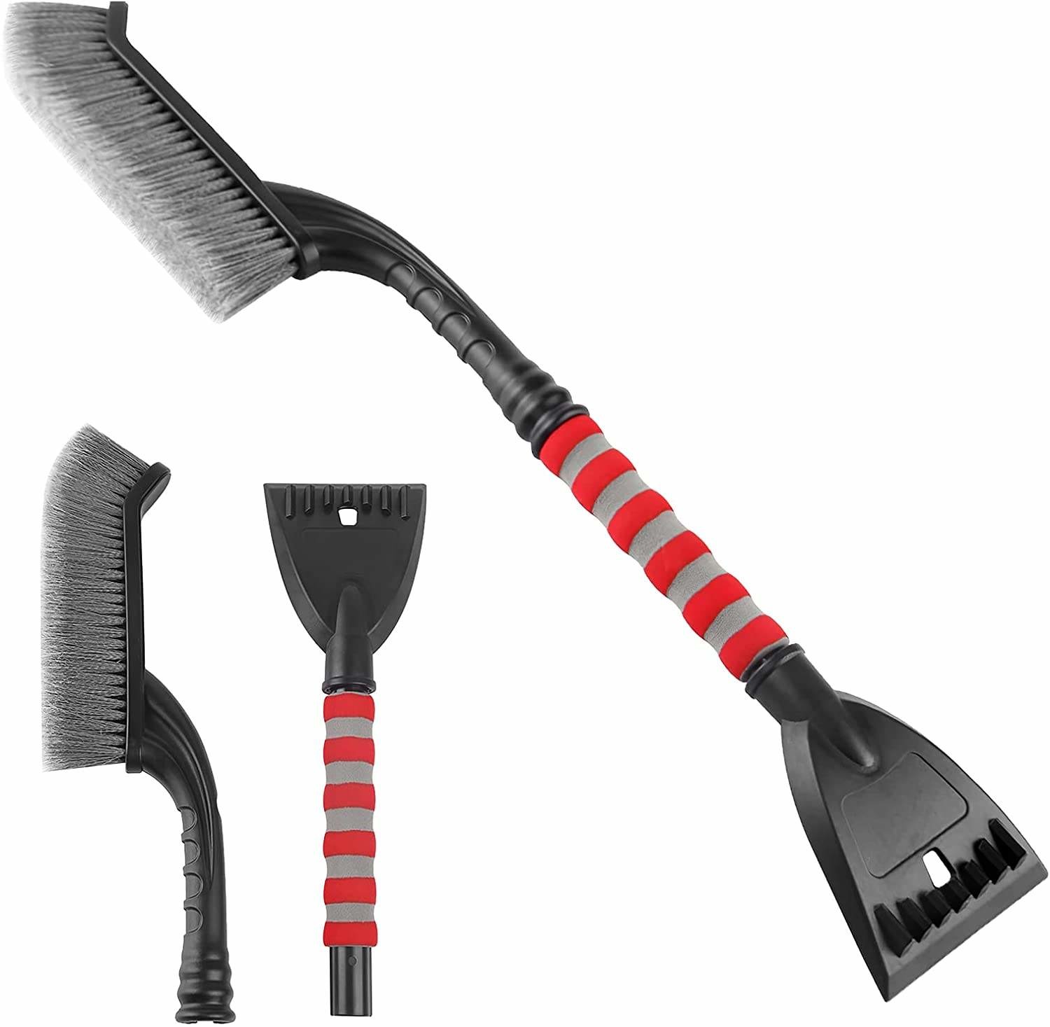 Pinceau à neige détachable extensible Kit de grattoir de glace pour pare-brise automobile