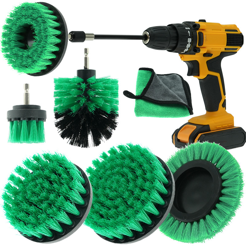 7PC Nettoyeur de pinceau Forage Forage électrique Nettoyeur d'éclairage