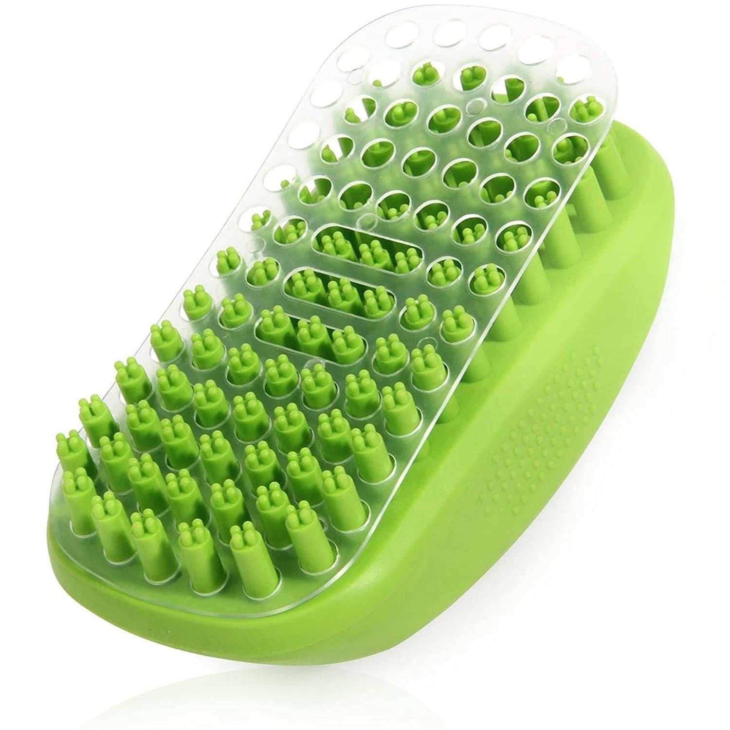 Bains apaisants pour chiens Lave-linge en caoutchouc PET Brosse de massage pour cheveux longs courts